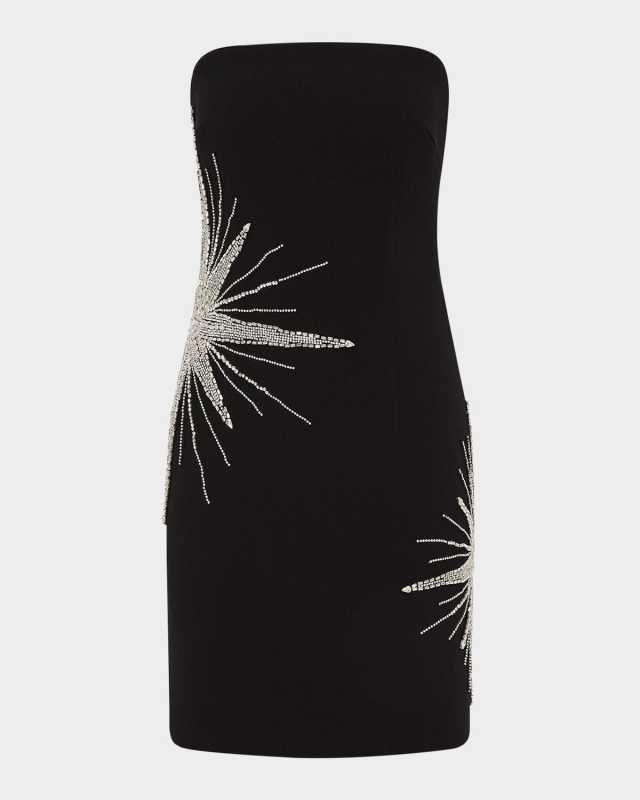 Estella Strapless Crystal Mini Dress
